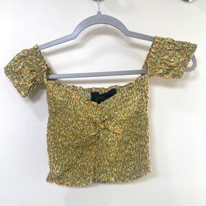 Blue Life Off Shoulder Crop Top